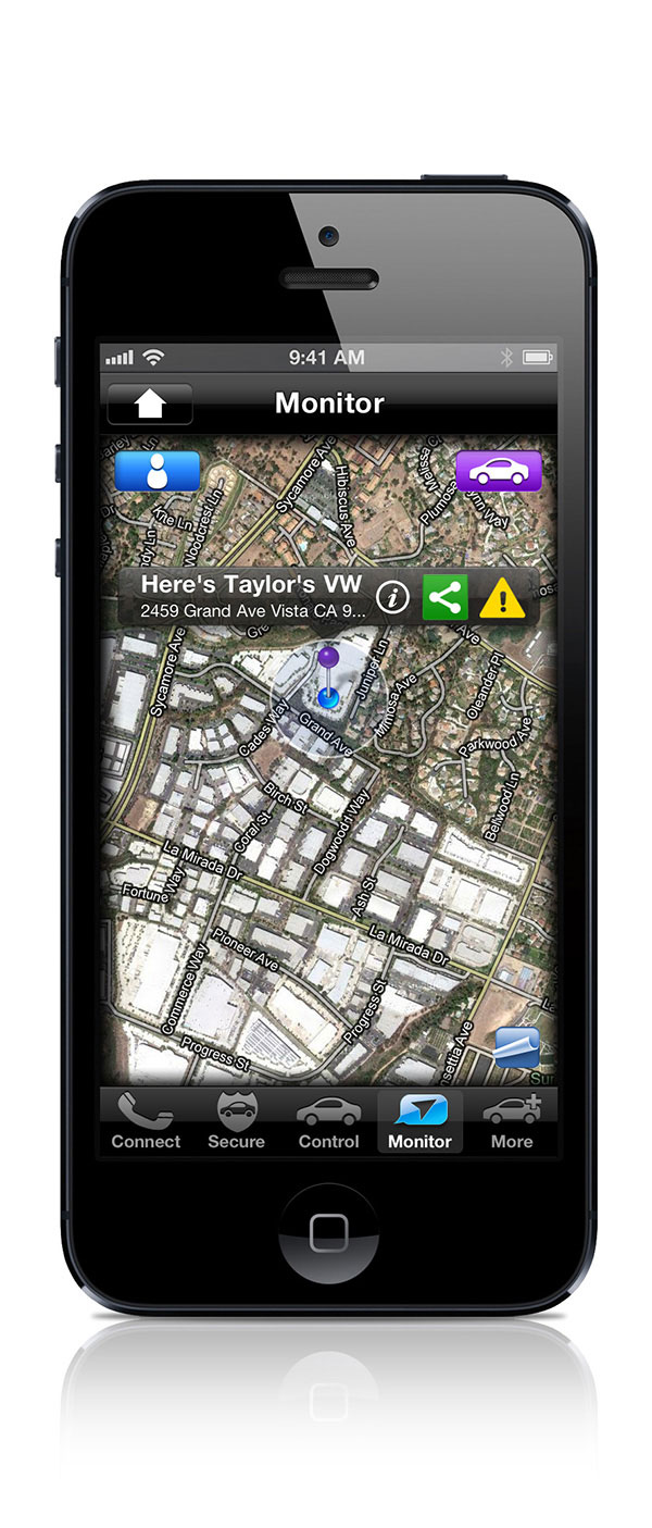 Monitor UI Screen - Viper SmartStart Mobile App