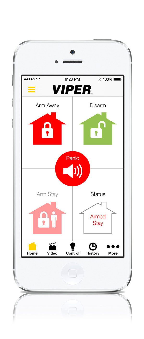 Home Control UI Screen 4: Armed Stay - Viper Home Mobile App