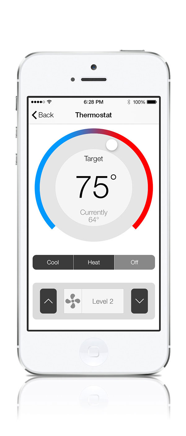 Thermostat UI Screen - Viper Home Mobile App