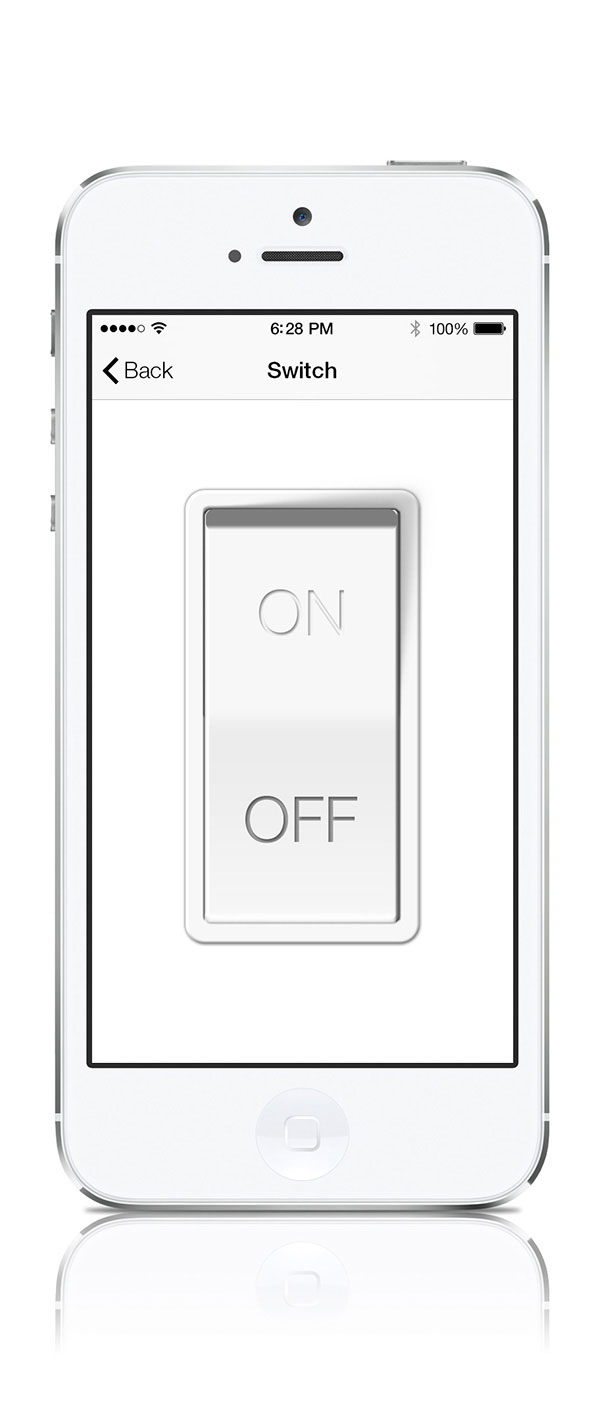 Switch UI Screen 1: Off - Viper Home Mobile App