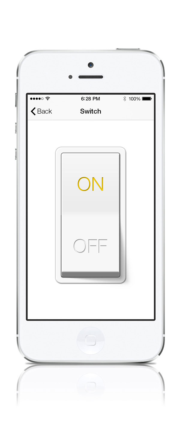 Switch UI Screen 2: On - Viper Home Mobile App