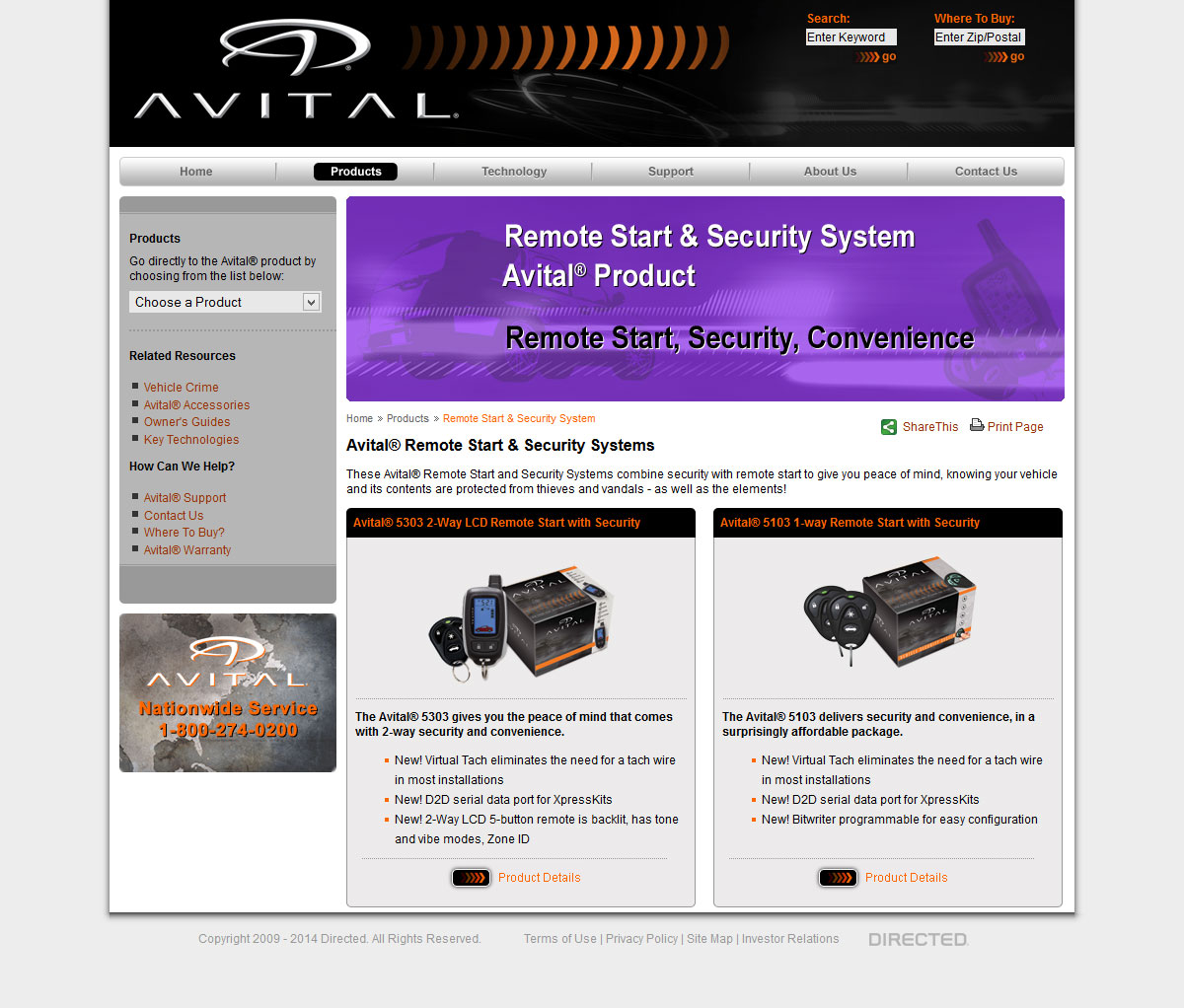 Product Category Subpage - Avital.com Web Site Redesign (v2.0)