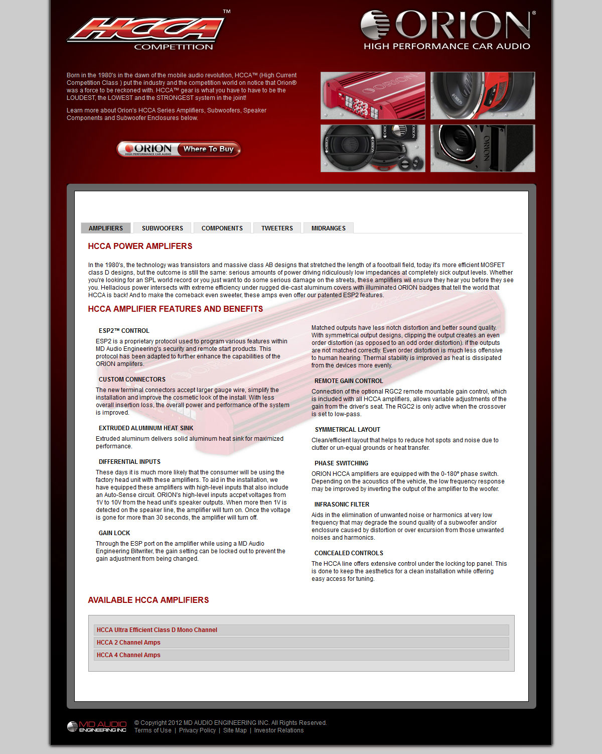 Product Line One-Off/Landing Page - OrionCarAudio.com Web Site Redesign