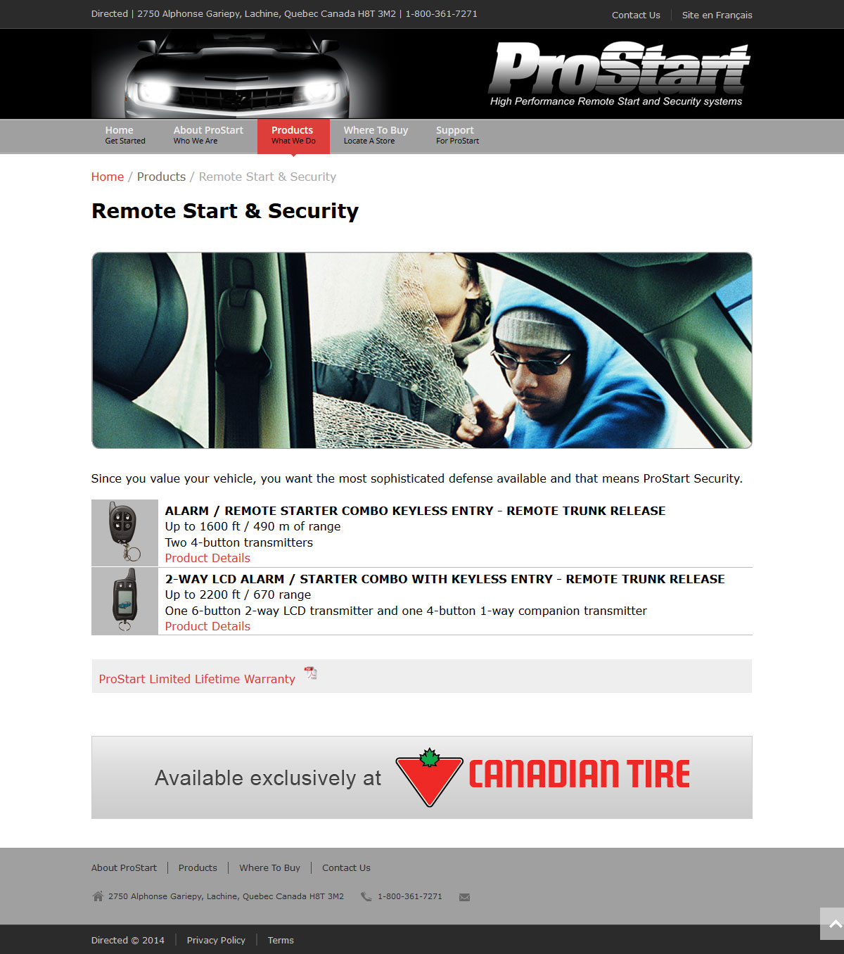 Product Category Subpage - ProStartSystems.com Web Site Redesign